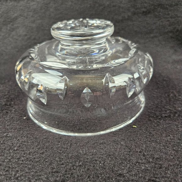 Crystal Footed Candy Dish Nut Treat Bowl Pedestal Base Clear Starburst Wedges - Picture 5 of 8